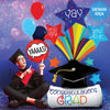 67 inch SPECIAL DELIVERY GRAD BURSTING STARS - LA Balloons