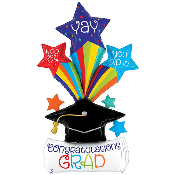 67 inch SPECIAL DELIVERY GRAD BURSTING STARS - LA Balloons
