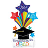 67 inch SPECIAL DELIVERY GRAD BURSTING STARS - LA Balloons