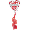68 inch RED & SILVER HAPPY VALENTINE'S DAY - LA Balloons
