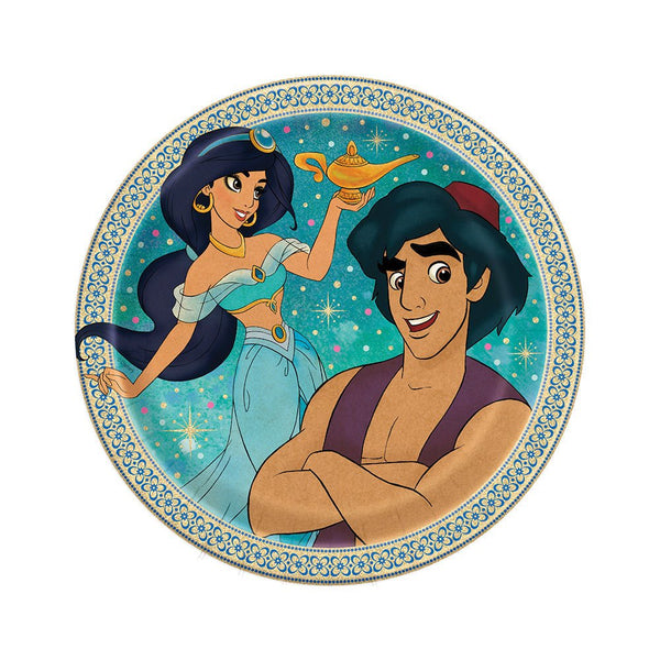 7 inch ALADDIN ROUND DESSERT PLATES (8 PK) - LA Balloons
