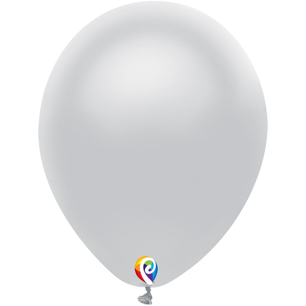 7 inch FUNSATIONAL METALLIC SILVER - LA Balloons