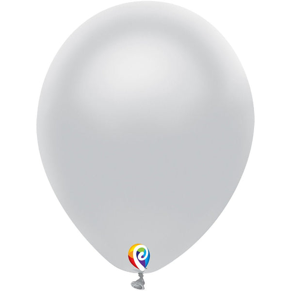 7 inch FUNSATIONAL METALLIC SILVER - LA Balloons