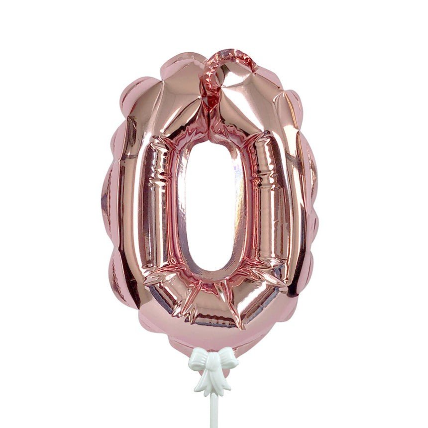 7 inch SELF-INFLATING NUMBER 0 - ROSE GOLD