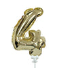 7 inch SELF - INFLATING NUMBER 4 - GOLD - LA Balloons