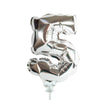 7 inch SELF - INFLATING NUMBER 5 - SILVER - LA Balloons