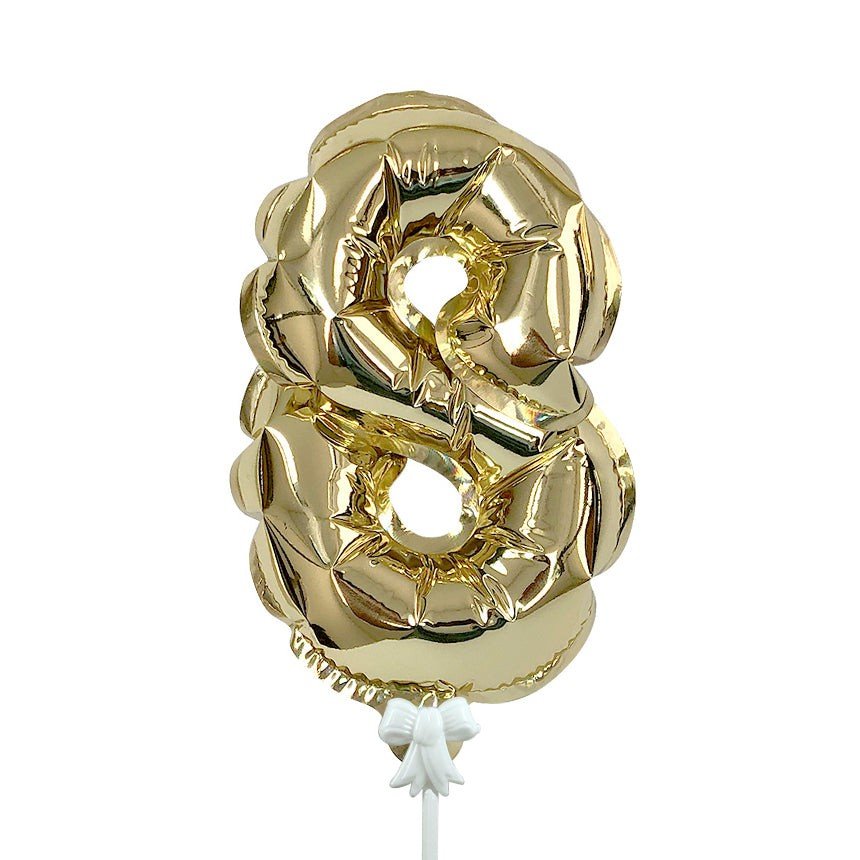 7 inch SELF-INFLATING NUMBER 8 - GOLD