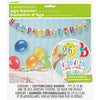 7ft HAPPY BIRTHDAY JOINTED BANNER WITH STICKERS - LA Balloons