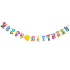 7ft HAPPY BIRTHDAY JOINTED BANNER WITH STICKERS - LA Balloons