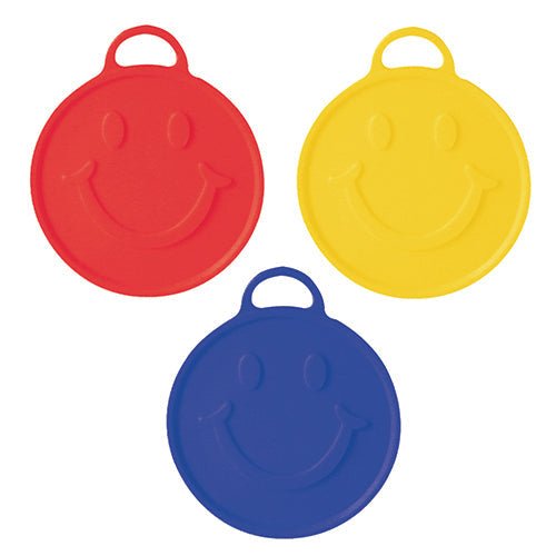 80 GRAM SMILE FACE BALLOON WEIGHTS - PRIMARY COLORS (10PK)