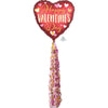 84 inch HAPPY VALENTINE'S DAY LINED WITH GOLD - LA Balloons