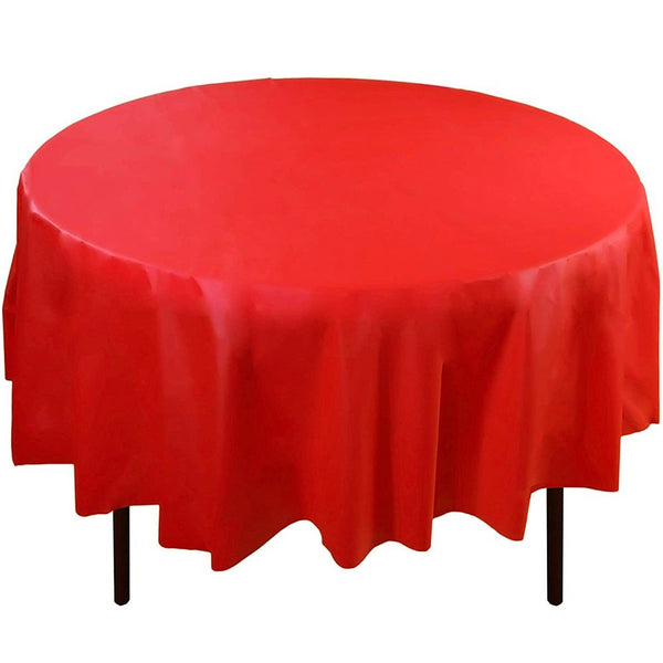 84 inch ROUND TABLE COVER - RED - LA Balloons
