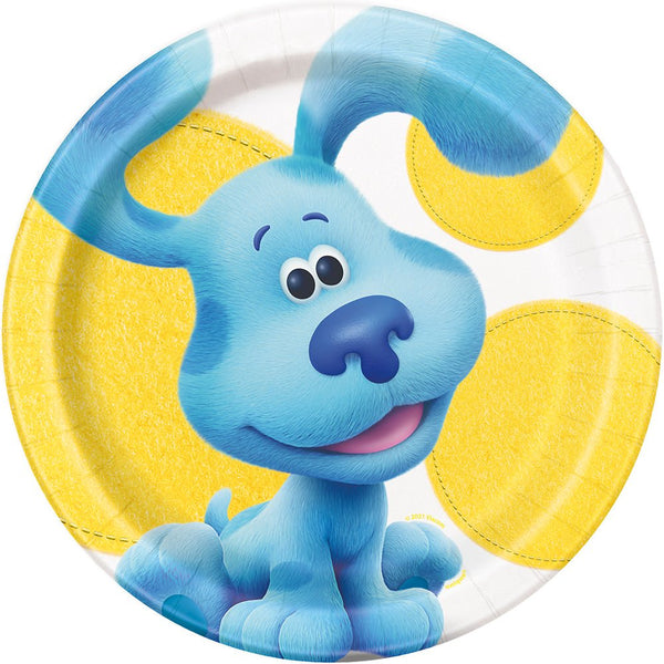 9 inch BLUE'S CLUES ROUND DINNER PLATES (8 PK) - LA Balloons
