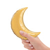 9 inch CRESCENT MOON - METALLIC GOLD (AIR - FILL ONLY) - LA Balloons