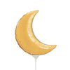 9 inch CRESCENT MOON - METALLIC GOLD (AIR - FILL ONLY) - LA Balloons