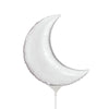 9 inch CRESCENT MOON - SILVER (AIR - FILL ONLY) - LA Balloons