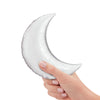 9 inch CRESCENT MOON - SILVER (AIR - FILL ONLY) - LA Balloons