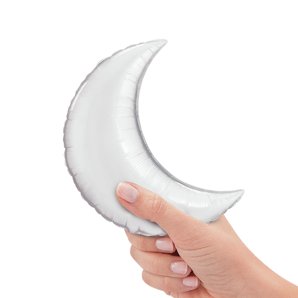 9 inch CRESCENT MOON - SILVER (AIR-FILL ONLY)