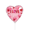 9 inch I LOVE YOU PLAYFUL HEARTS (AIR FILL ONLY) - LA Balloons