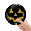 9 inch MINI JACK FACE BLACK & GOLD (AIR - FILL ONLY) - LA Balloons