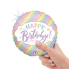 9 inch PASTEL BIRTHDAY MINI SHAPE (AIR - FILL ONLY) - LA Balloons