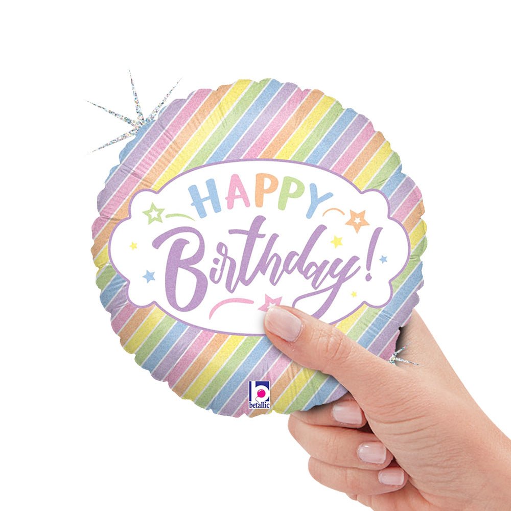 9 inch PASTEL BIRTHDAY MINI SHAPE (AIR-FILL ONLY)