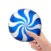 9 inch PEPPERMINT CANDY - BLUE (AIR - FILL ONLY) - LA Balloons