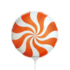 9 inch PEPPERMINT CANDY - ORANGE (AIR - FILL ONLY) - LA Balloons
