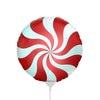 9 inch PEPPERMINT CANDY - RED (AIR - FILL ONLY) - LA Balloons