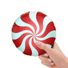 9 inch PEPPERMINT CANDY - RED (AIR - FILL ONLY) - LA Balloons