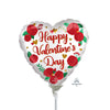 9 inch SATIN INFUSED HAPPY VALENTINE'S DAY ROSES MINI SHAPE (AIR - FILL ONLY) - LA Balloons