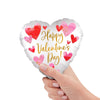 9 inch SATIN WATERCOLOR HAPPY VALENTINE'S DAY MINI SHAPE (AIR - FILL ONLY) - LA Balloons