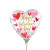 9 inch SATIN WATERCOLOR HAPPY VALENTINE'S DAY MINI SHAPE (AIR - FILL ONLY) - LA Balloons