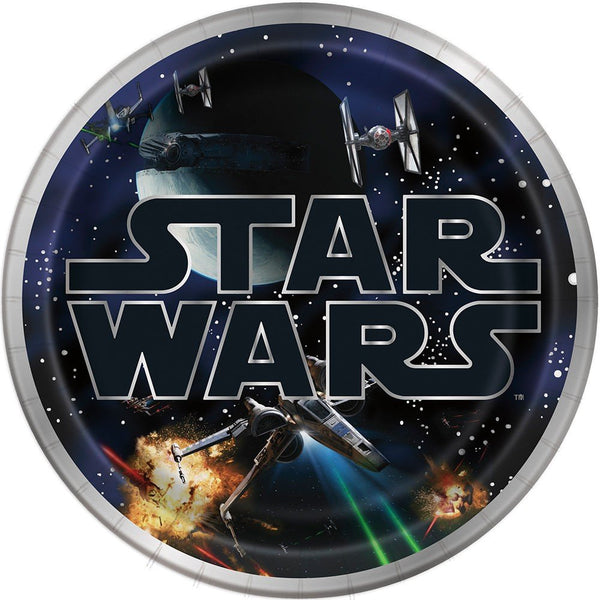 9 inch STAR WARS CLASSIC ROUND DINNER PLATES (8 PK) - LA Balloons
