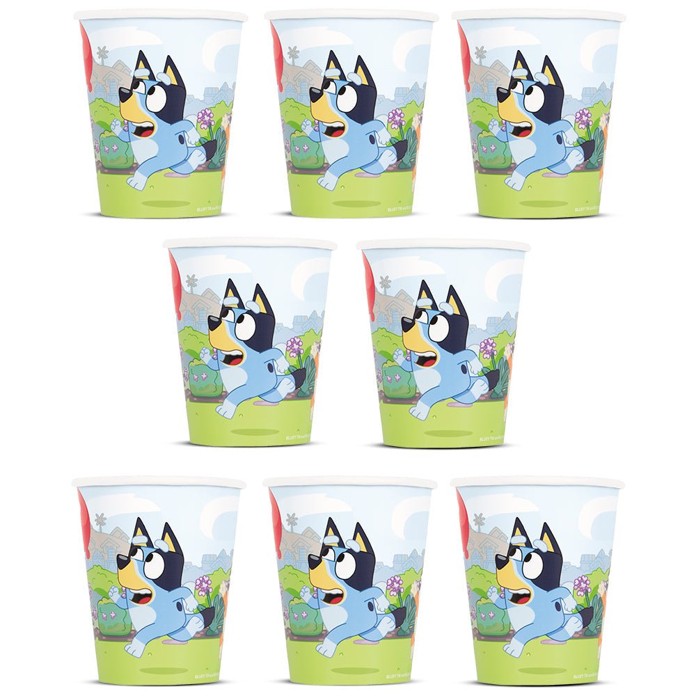9 oz. BLUEY PAPER CUPS (8 PK) - LA Balloons