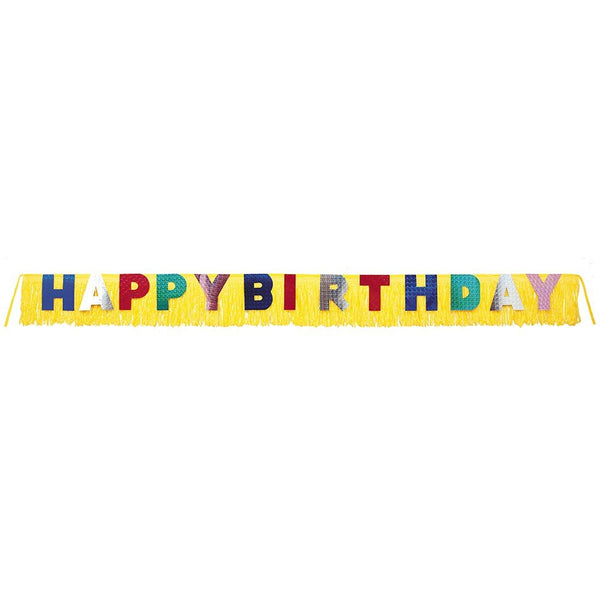 9.5ft HAPPY BIRTHDAY FRINGE BANNER - LA Balloons