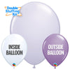 Qualatex 11 inch QUALATEX LILAC CHALK - DOUBLE-STUFFING KIT (100 PK) Latex Balloons KT-400160-Q