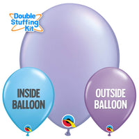 Qualatex 5 inch QUALATEX PEARL LAVENDER BLUE - DOUBLE-STUFFING KIT (100 PK) Latex Balloons KT-400163-Q