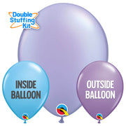 Qualatex 16 inch QUALATEX PEARL LAVENDER BLUE - DOUBLE-STUFFING KIT (50 PK) Latex Balloons KT-400165-Q