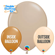 Qualatex 11 inch QUALATEX WINTER WHEAT - DOUBLE-STUFFING KIT (100 PK) Latex Balloons KT-400174-Q