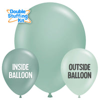 TUFTEX 11 inch TUFTEX PASTEL MINT - DOUBLE-STUFFING KIT (100 PK) Latex Balloons KT-400178-M