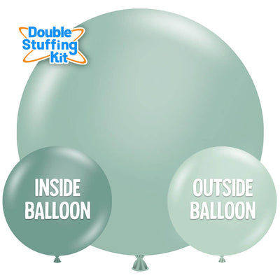 TUFTEX 17 inch TUFTEX PASTEL MINT - DOUBLE-STUFFING KIT (50 PK) Latex Balloons KT-400179-M