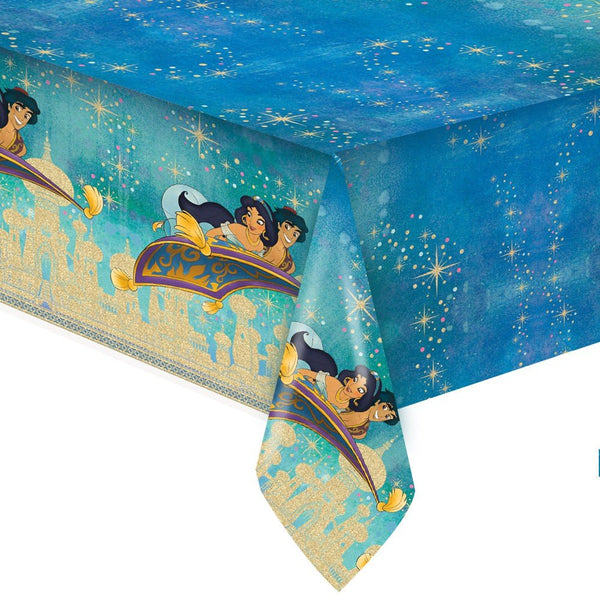 ALADDIN PLASTIC TABLECOVER 54 inch X 84 inch - LA Balloons