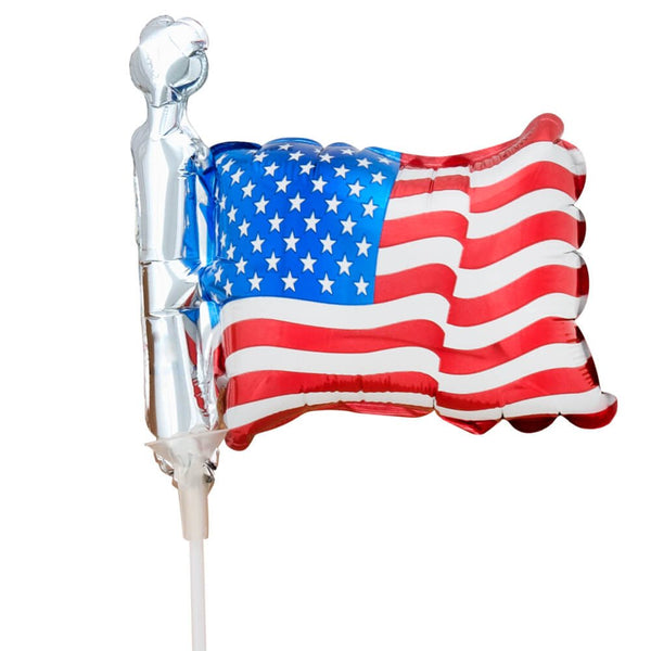 AMERICAN FLAG MINI SHAPE (AIR FILL ONLY) - LA Balloons