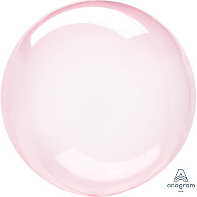 Anagram 10 inch CRYSTAL CLEARZ PETITE - DARK PINK Plastic Balloon 82985-11-A-P