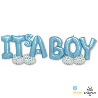 Anagram 100 inch IT'S A BOY DELUXE AIRLOONZ Foil Balloon 44488-11-A-P