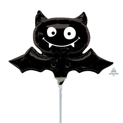 Anagram 13 inch BLACK BAT MINI SHAPE (AIR-FILL ONLY) Foil Balloon 27269-02-A-U