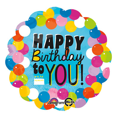 Anagram 13 inch HAPPY BIRTHDAY TO YOU GUM BALLS Foil Balloon 28767-01-A-P