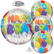 Anagram 16 inch BIRTHDAY CELEBRATION ORBZ Foil Balloon 40673-01-A-P