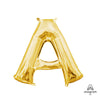 Anagram 16 inch LETTER A - ANAGRAM - GOLD (AIR-FILL ONLY) Foil Balloon 33012-11-A-P